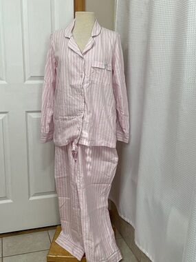 Victoria's Secret Pink and White Striped Pajama Set